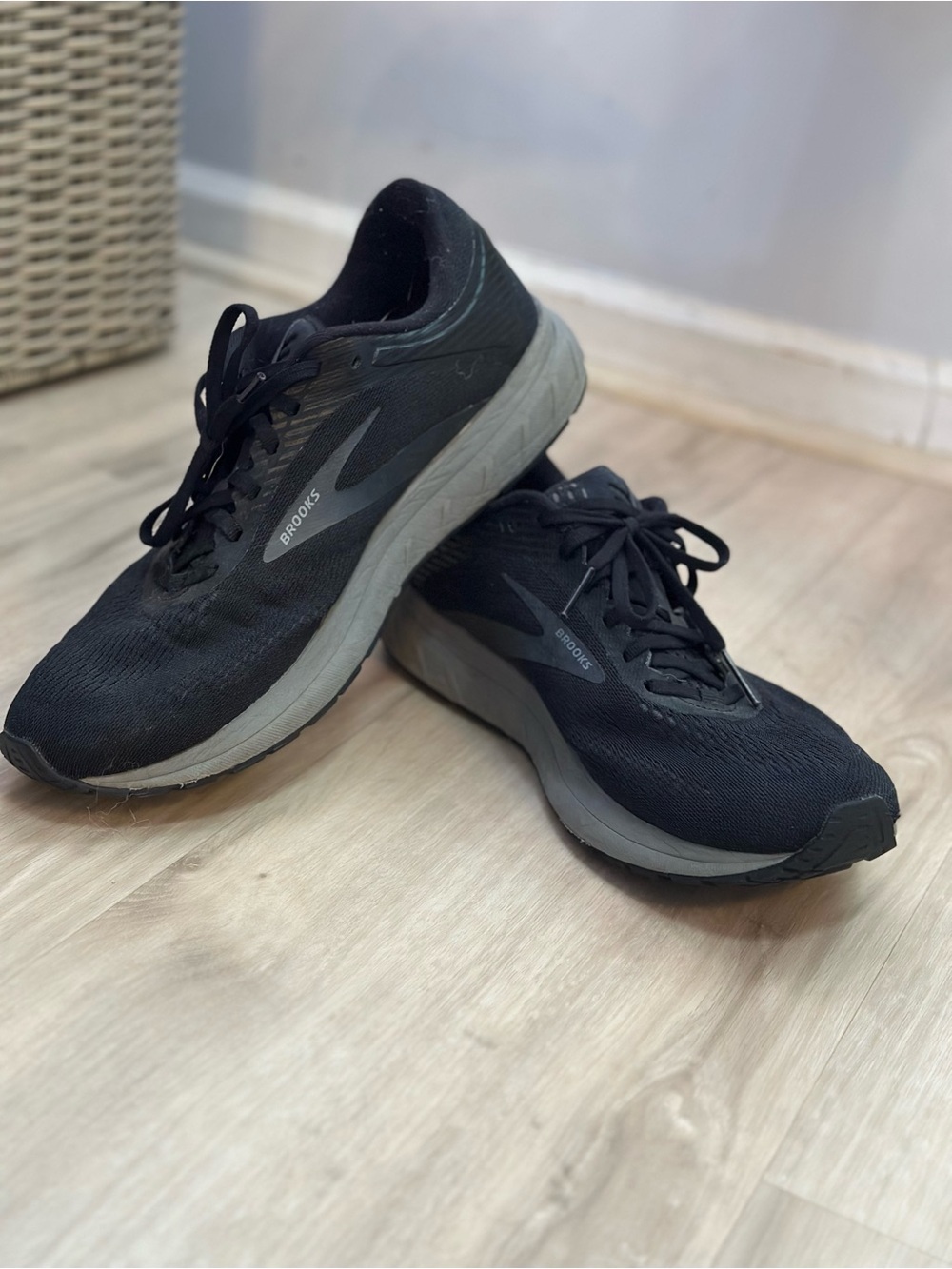 Brooks Men’s Black and Gray Athletic Running Shoes